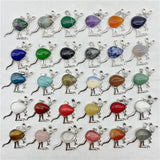 Quartz Crystal Tiger Eye Kangaroo Pendant Jewelry Making 12pcs