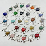 Quartz Crystal Tiger Eye Kangaroo Pendant Jewelry Making 12pcs