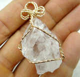 Yellow Crystal Fluorite Pendant - Reiki Healing Chakra Jewelry