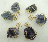 Yellow Crystal Fluorite Pendant - Reiki Healing Chakra Jewelry