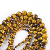 Yellow Tiger Eye Round Loose Beads 4-16MM for DIY Jewelry Making