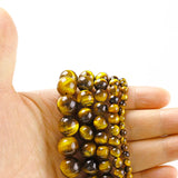 Yellow Tiger Eye Round Loose Beads 4-16MM for DIY Jewelry Making