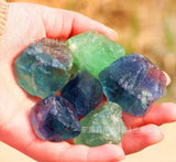 Fluorite Round Loose Beads 15in Strand 4-12mm