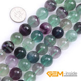 Fluorite Round Loose Beads 15in Strand 4-12mm