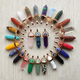 Green Aventurine Pendulum Pillar Pendants for Jewelry Making 24pcs/lot