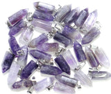 Gemstone Amethysts Rose Quartz Tiger Eye Chakra Pendant 12pc