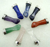 GemStone Quartz Crystal Carved Fist Pendant Reiki Jewelry 8Pcs
