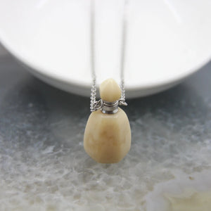 Natural Gems Perfume Bottle Pendant Necklace