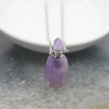 Natural Gems Perfume Bottle Pendant Necklace