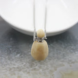 Natural Gems Perfume Bottle Pendant Necklace