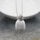 Natural Gems Perfume Bottle Pendant Necklace