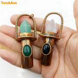 Health Crystal Quartz Roller Massager Perfume Bottle