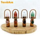 Health Crystal Quartz Roller Massager Perfume Bottle