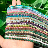 Waist Beads Trochus Shell Aquamarines Cordierite Quartz Stone Beads