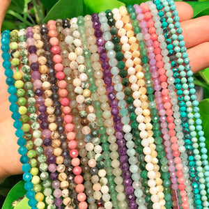 Waist Beads Trochus Shell Aquamarines Cordierite Quartz Stone Beads