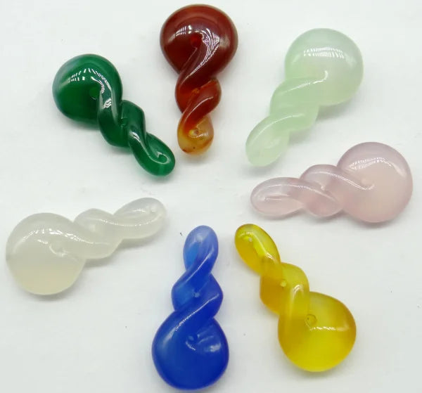 Natural Agate Ruyi Beads Pendants for DIY Jewelry Making