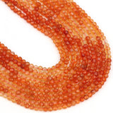 Faceted Red Agates Loose Spacer Beads 2mm