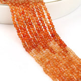 Faceted Red Agates Loose Spacer Beads 2mm
