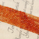 Faceted Red Agates Loose Spacer Beads 2mm