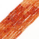 Faceted Red Agates Loose Spacer Beads 2mm