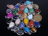Natural Crystal Teardrop Charms 10Pcs/Pack