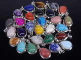 Natural Crystal Teardrop Charms 10Pcs/Pack
