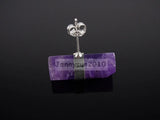 5 Pairs Natural Gems Stone Reiki Chakra Earrings Studs Silver Plated