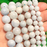 Gemstone Light Anhydrite Celestine Round Beads 6 8 10mm