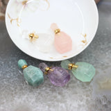 Gemstone Perfume Pendant - Amethyst Fluorite Quartz Oil Diffuser
