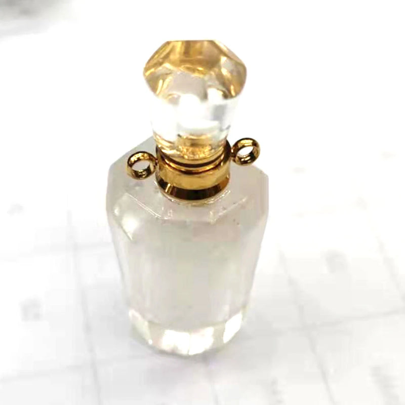 Gemstone Perfume Pendant - Amethyst Fluorite Quartz Oil Diffuser