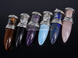 Natural Gems Stone Reiki Chakra Charm Pendant 5Pcs/Pack