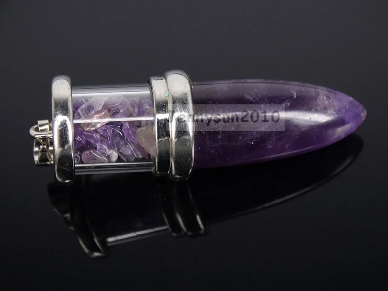 Natural Gems Stone Reiki Chakra Charm Pendant 5Pcs/Pack