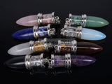 Natural Gems Stone Reiki Chakra Charm Pendant 5Pcs/Pack
