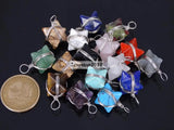 Natural Gems Stone Reiki Chakra Merkaba Healing Pendant Charm Beads