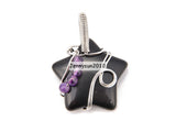 Natural Gems Stone Reiki Chakra Star Pendant Charms 5Pcs/Pack