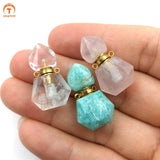 Gemstone Perfume Bottle Pendant for Women Necklace DIY Making