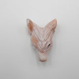 Agate Carved Wolf Head Pendant Necklace Bead 24x19x10mm