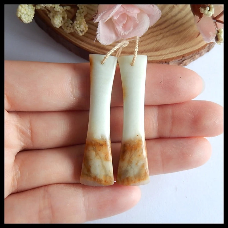 Amazonite Gemstone Women Earring Beads 41x13x4mm
