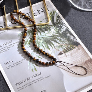Gemstone Beaded Phone Charm Cell Phone Lanyard Wrist Strap