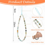 Gemstone Beaded Phone Charm Cell Phone Lanyard Wrist Strap