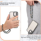 Gemstone Beaded Phone Charm Cell Phone Lanyard Wrist Strap