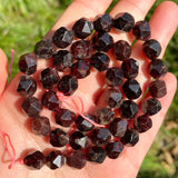 Dark Red Garnet Faceted Gemstone Beads 6-10mm