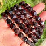Dark Red Garnet Faceted Gemstone Beads 6-10mm