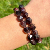 Dark Red Garnet Faceted Gemstone Beads 6-10mm