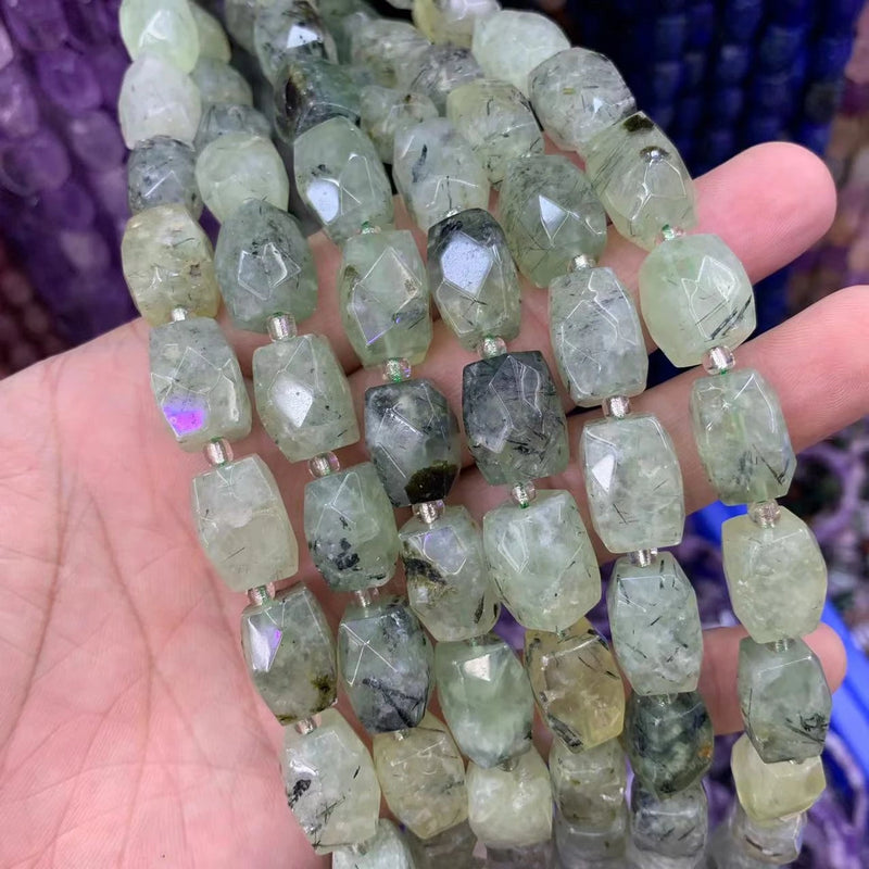 Natural Gemstone Beads Prehnite Amethyst Tourmaline Lapis Lazuli Amazonite