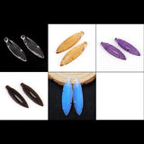 Hand Carved Amethyst Gemstone Feather Earrings, DIY Quartz Gemstone Earrings