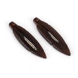 Hand Carved Amethyst Gemstone Feather Earrings, DIY Quartz Gemstone Earrings