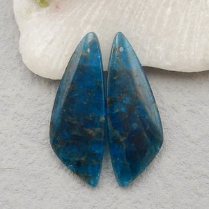 Apatite Crystal Woman Diy Earrings Gemstone Jewelry 38x14x4mm