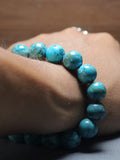Magnesite Turquoise Bracelet 12MM Round Beads Healing Gemstone