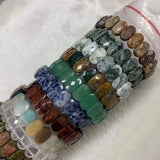 Fluorite Rhodonite Amazonite Sodalite Tiger Eye Bracelet